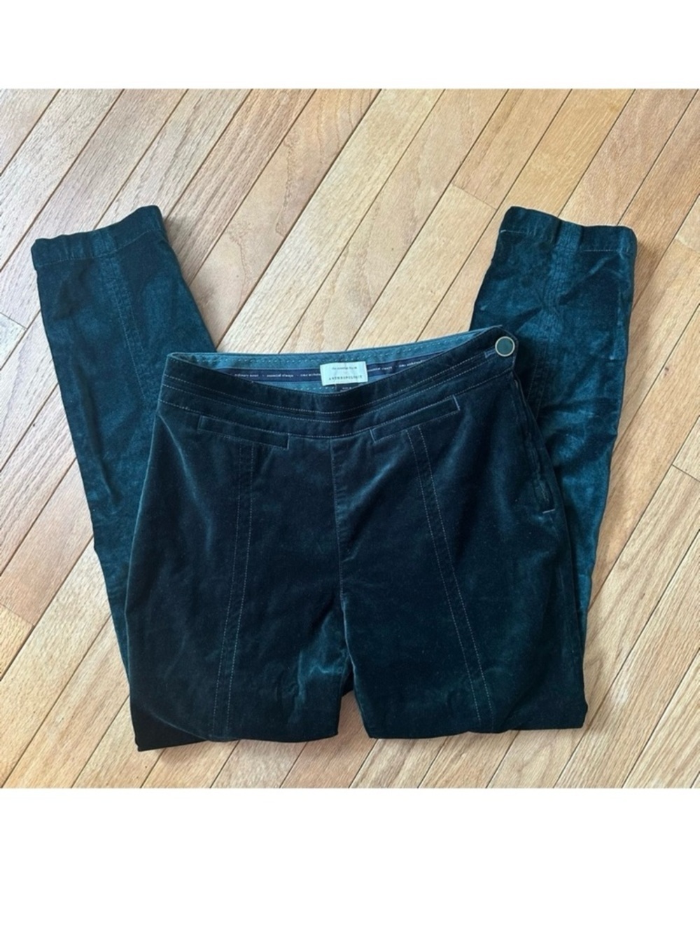 Anthropologie The Essential Slim Velvet Pants Womens 2